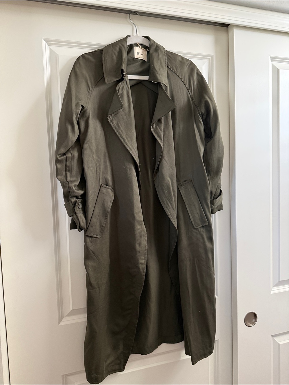 Elie Tahari Olive Green Trench Coat
